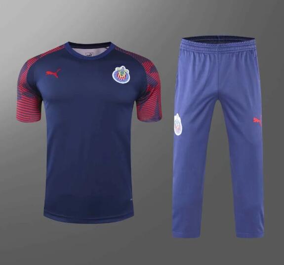 Chivas Navy Short Sleeve Training Kits Shirt With Pants 2020/21